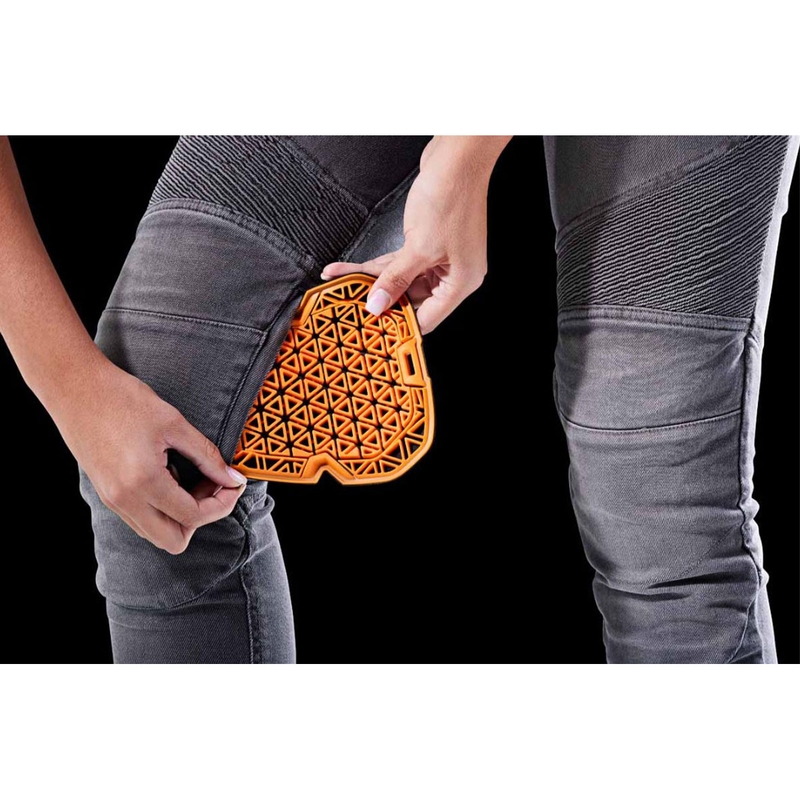 Vaqueros de moto para mujer Furygan Purdey Evo Slim en color gris