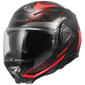 Casco de moto abatible LS2 FF910 Advant II Astral rojo