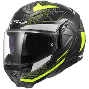 Casco de moto modular LS2 FF910 Advant II Astral amarillo fluo