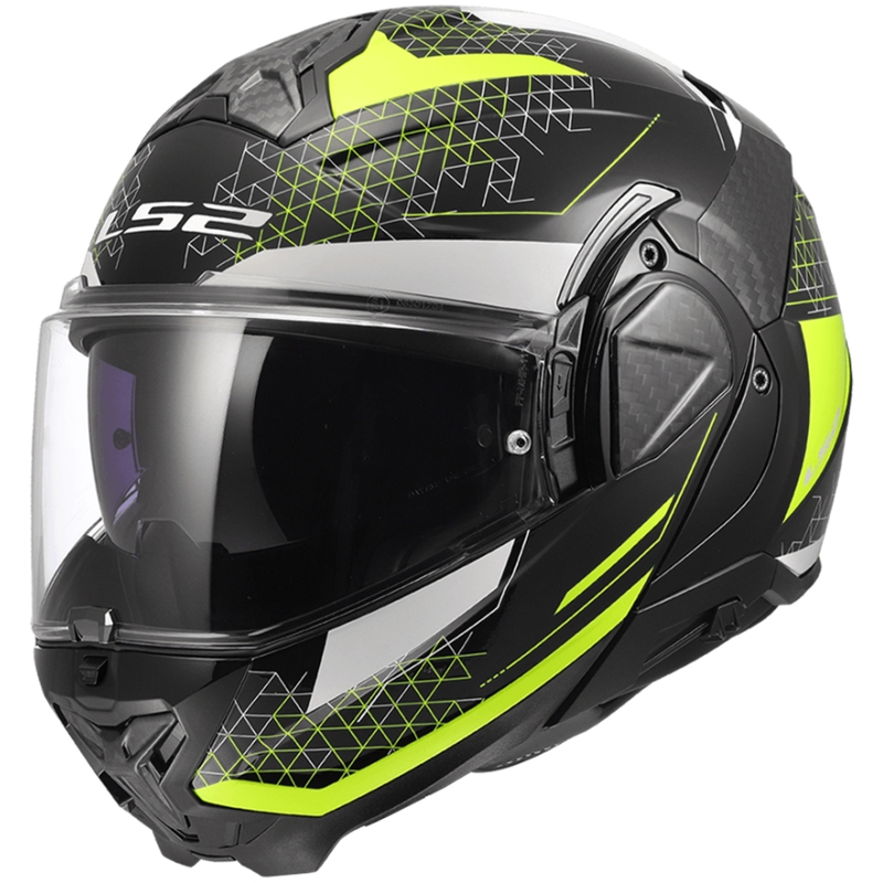 Casco de moto modular LS2 FF910 Advant II Astral amarillo fluo