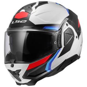 Casco de moto abatible LS2 FF910 Advant II Triple blanco-azul-rojo