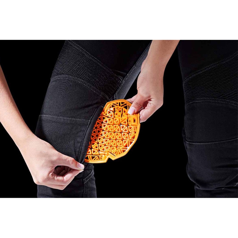 Vaqueros de moto para mujer Furygan Purdey Evo Slim en color negro