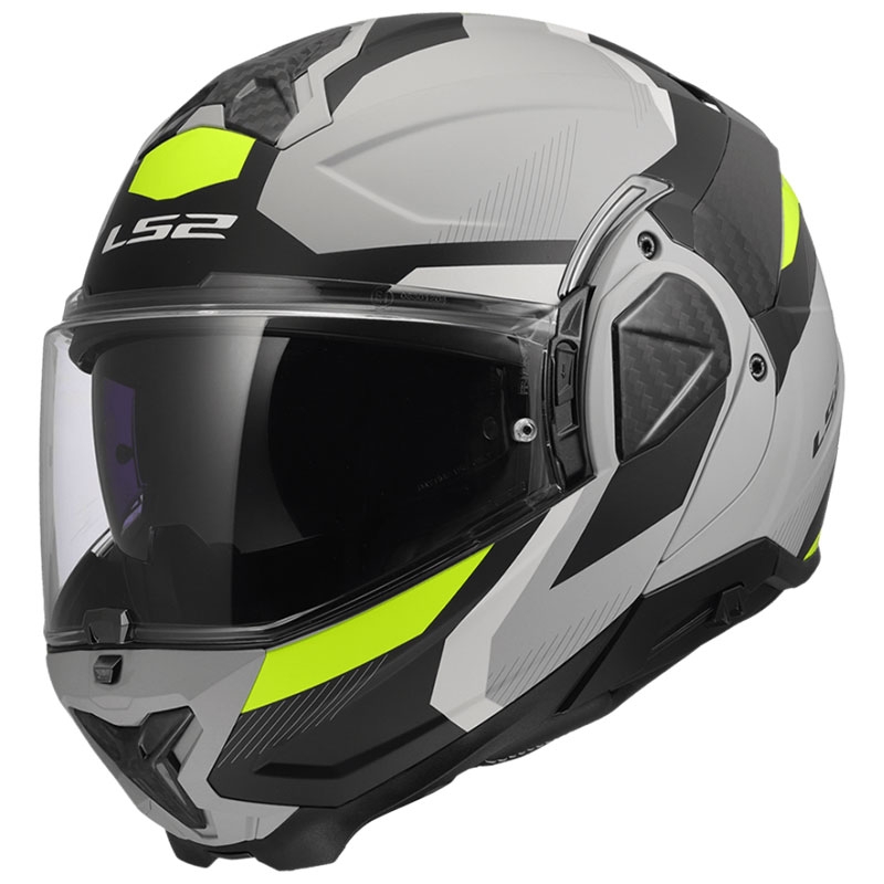 Casco de moto abatible LS2 FF910 Advant II Triple gris claro