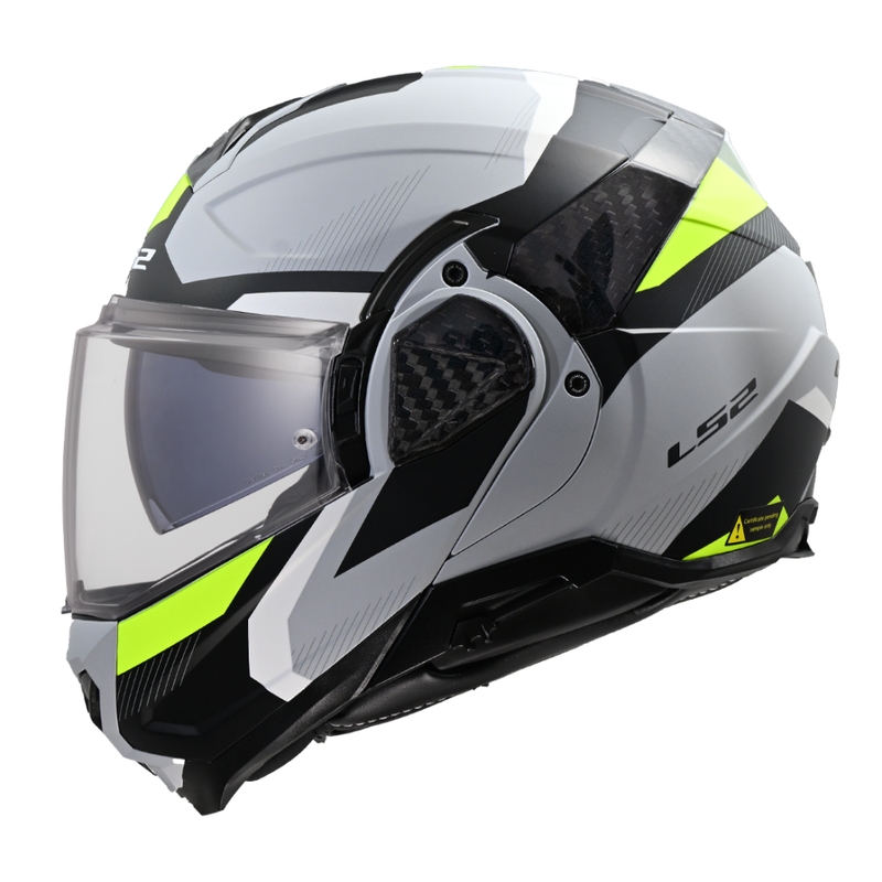 Casco de moto abatible LS2 FF910 Advant II Triple gris claro