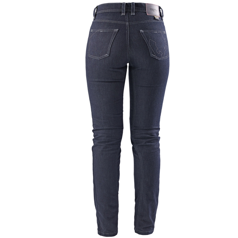 Pantalones vaqueros de moto Furygan Nikita X Kevlar® Mom Fit para mujer, color azul oscuro