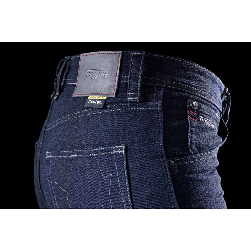 Pantalones vaqueros de moto Furygan Nikita X Kevlar® Mom Fit para mujer, color azul oscuro