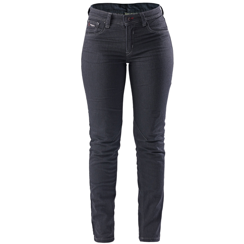 Pantalones vaqueros de moto Furygan Nikita X Kevlar® Mom Fit para mujer, color gris oscuro.