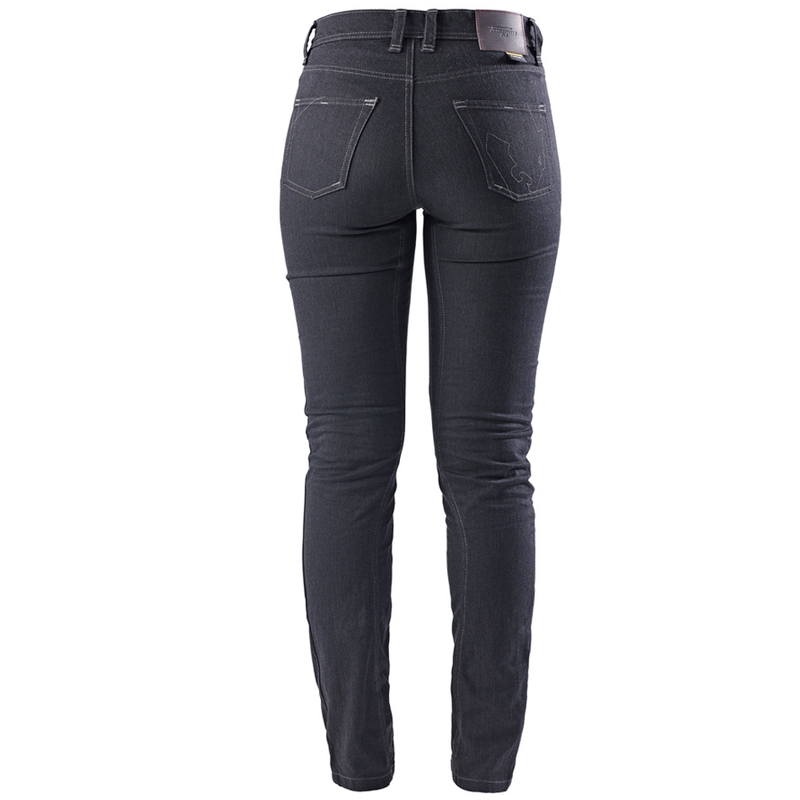 Pantalones vaqueros de moto Furygan Nikita X Kevlar® Mom Fit para mujer, color gris oscuro.