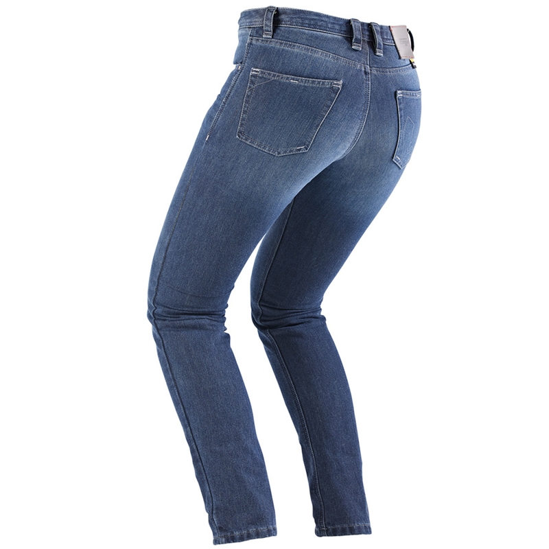 Pantalones vaqueros rectos de moto Furygan Kate X Kevlar® para mujer, color azul.
