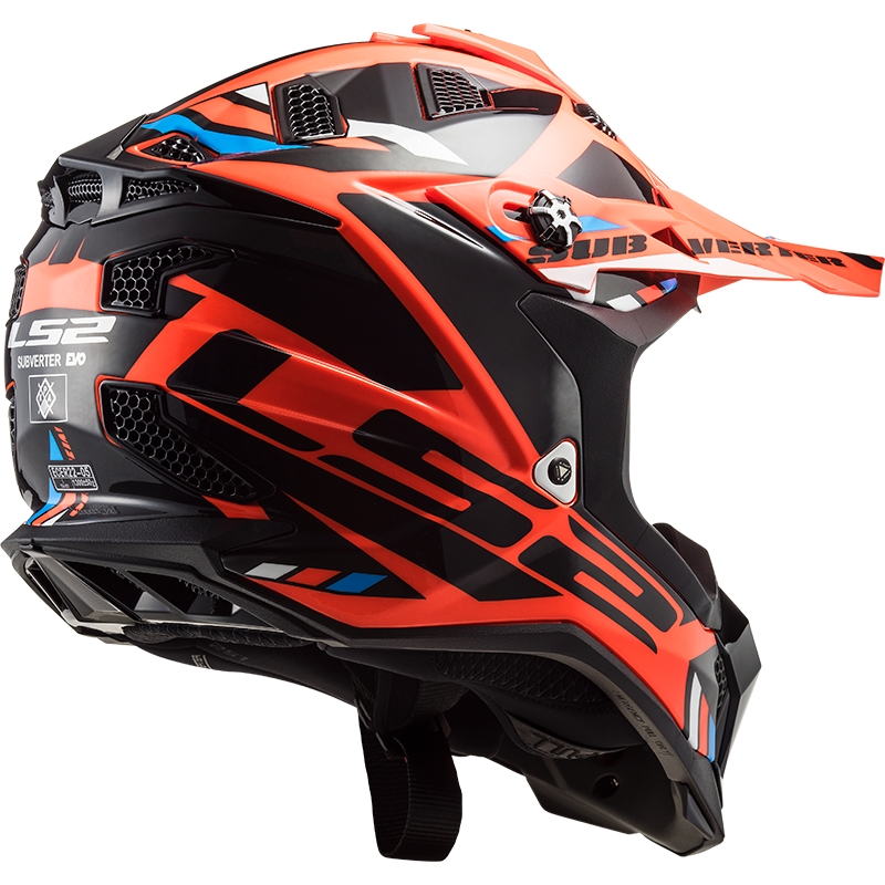 Casco de motocross LS2 MX700 Subverter Stomp naranja-negro