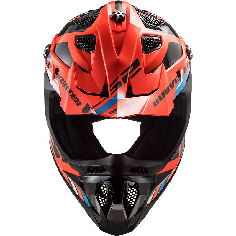 Casco de motocross LS2 MX700 Subverter Stomp naranja-negro