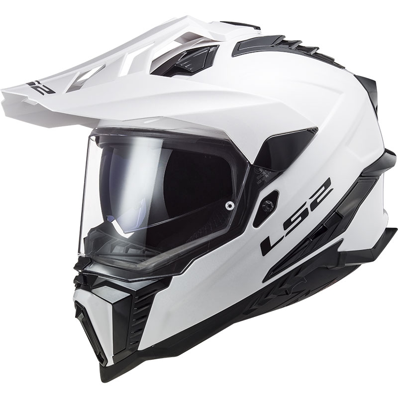 Casco de moto enduro LS2 MX701 Explorer blanco sólido