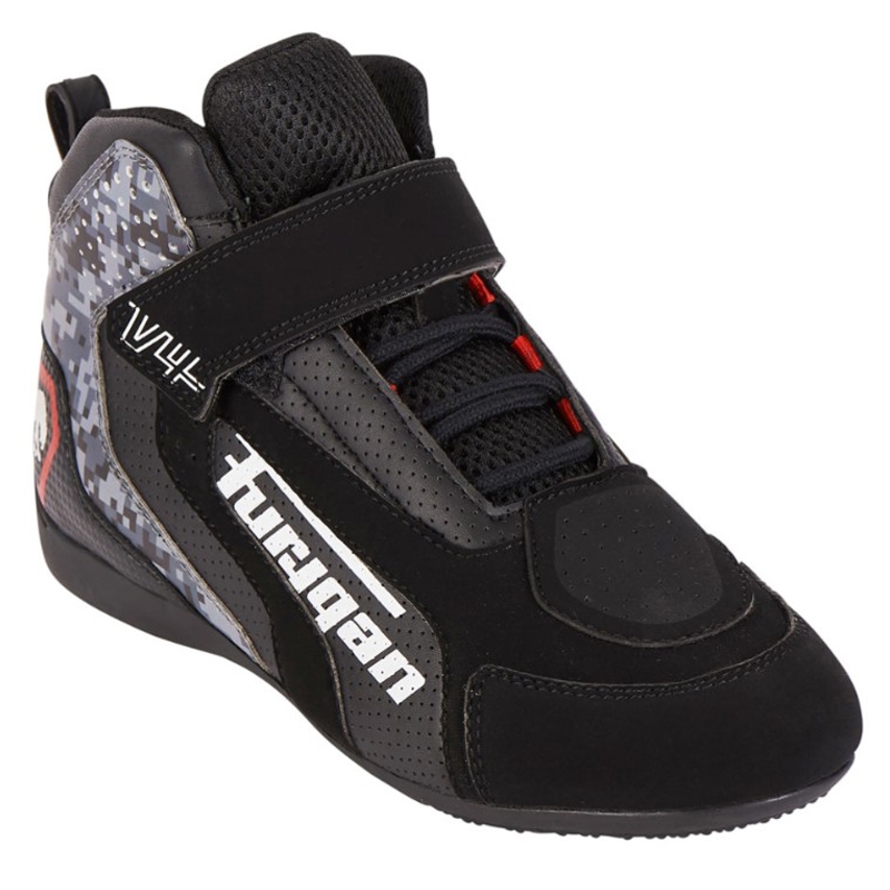 Botas de moto ventiladas Furygan V4 con camuflaje negro y píxeles