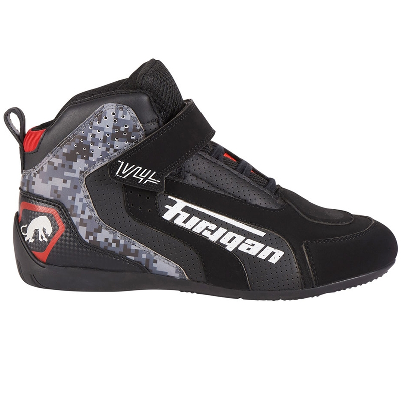 Botas de moto ventiladas Furygan V4 con camuflaje negro y píxeles