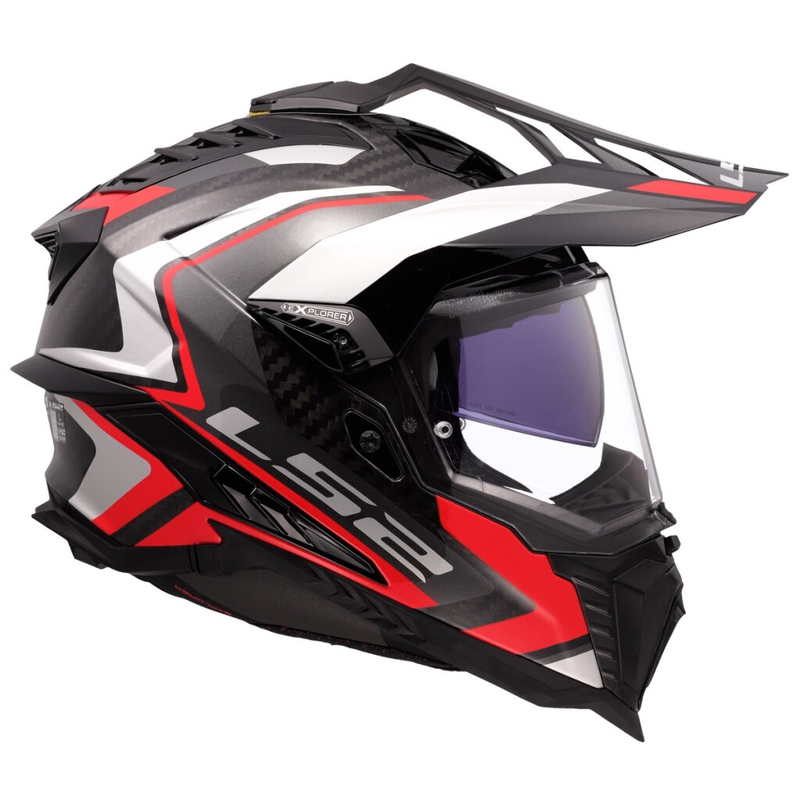 Casco de moto enduro LS2 MX701 Explorer C Frontier II rojo