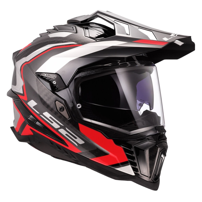 Casco de moto enduro LS2 MX701 Explorer C Frontier II rojo