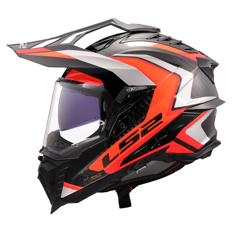 Casco de moto enduro LS2 MX701 Explorer C Frontier II naranja