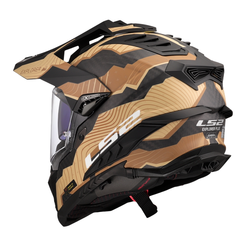 Casco de moto enduro LS2 MX701 Explorer C Trick marrón arena