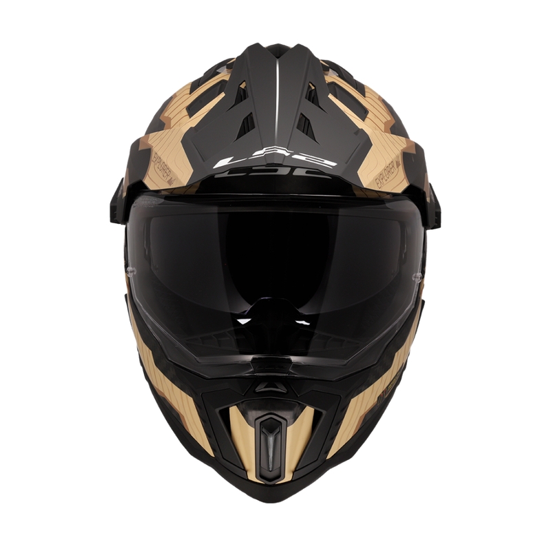 Casco de moto enduro LS2 MX701 Explorer C Trick marrón arena