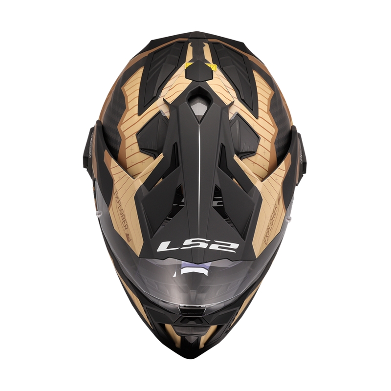 Casco de moto enduro LS2 MX701 Explorer C Trick marrón arena