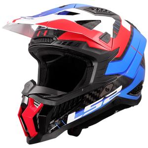 Casco de motocross LS2 MX703 X-Force Galuo blanco-rojo-azul