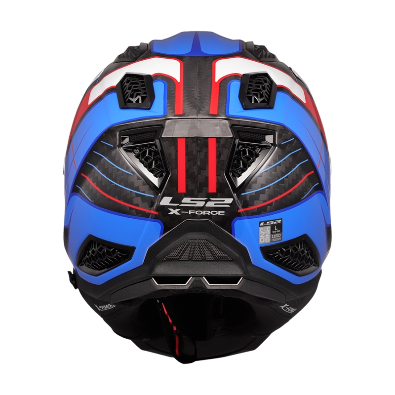 Casco de motocross LS2 MX703 X-Force Galuo blanco-rojo-azul