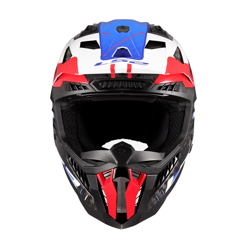 Casco de motocross LS2 MX703 X-Force Galuo blanco-rojo-azul
