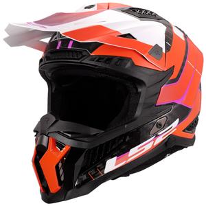 Casco de motocross LS2 MX703 X-Force Galuo naranja