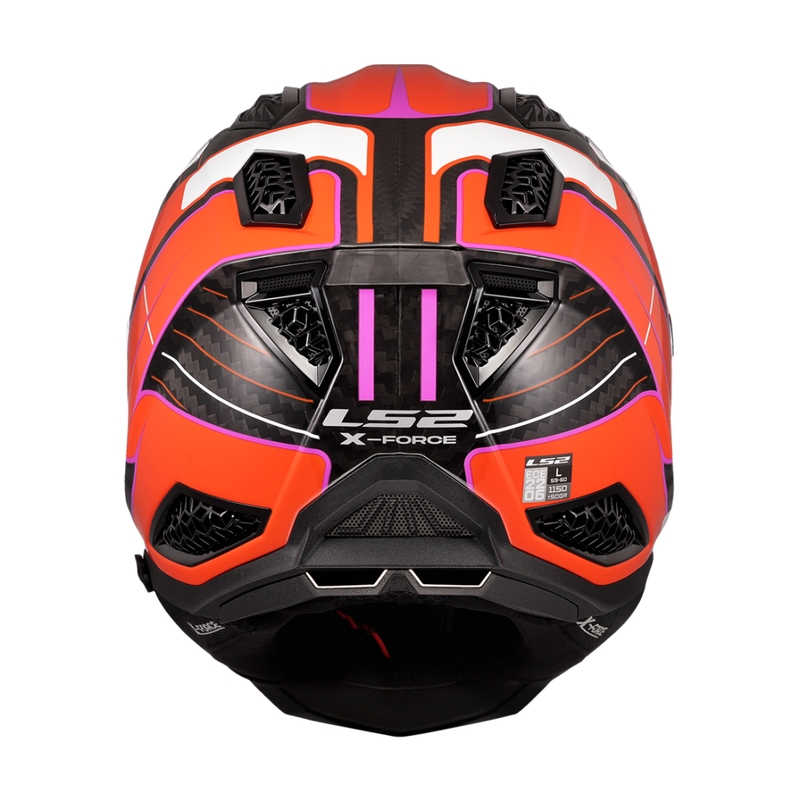 Casco de motocross LS2 MX703 X-Force Galuo naranja