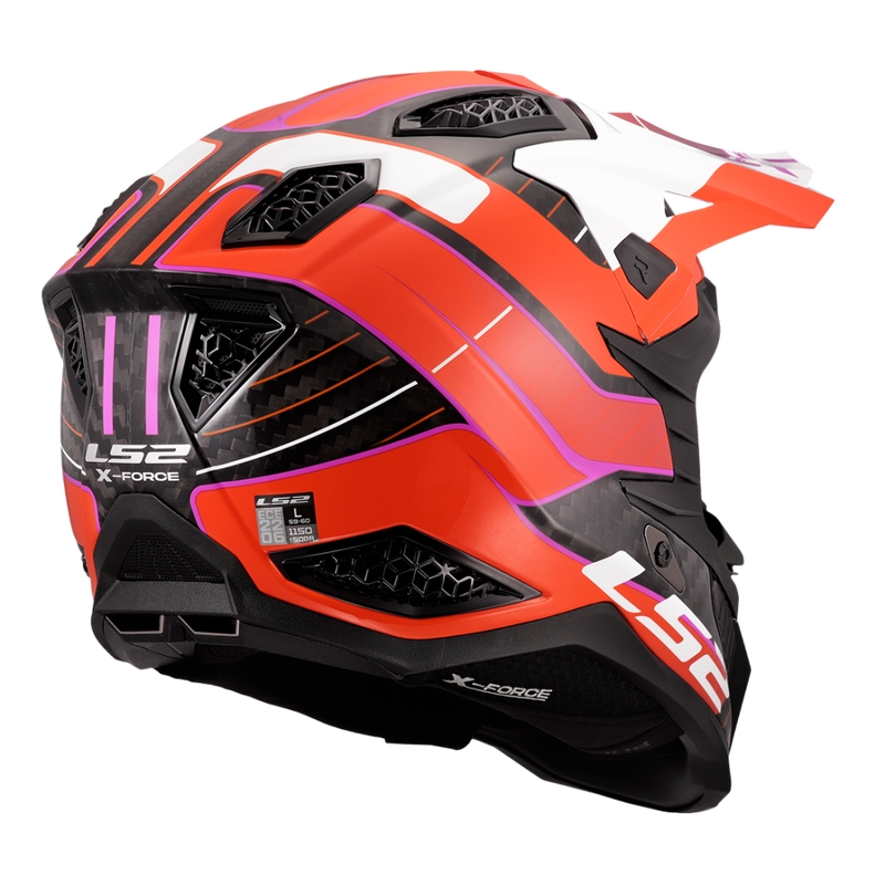 Casco de motocross LS2 MX703 X-Force Galuo naranja