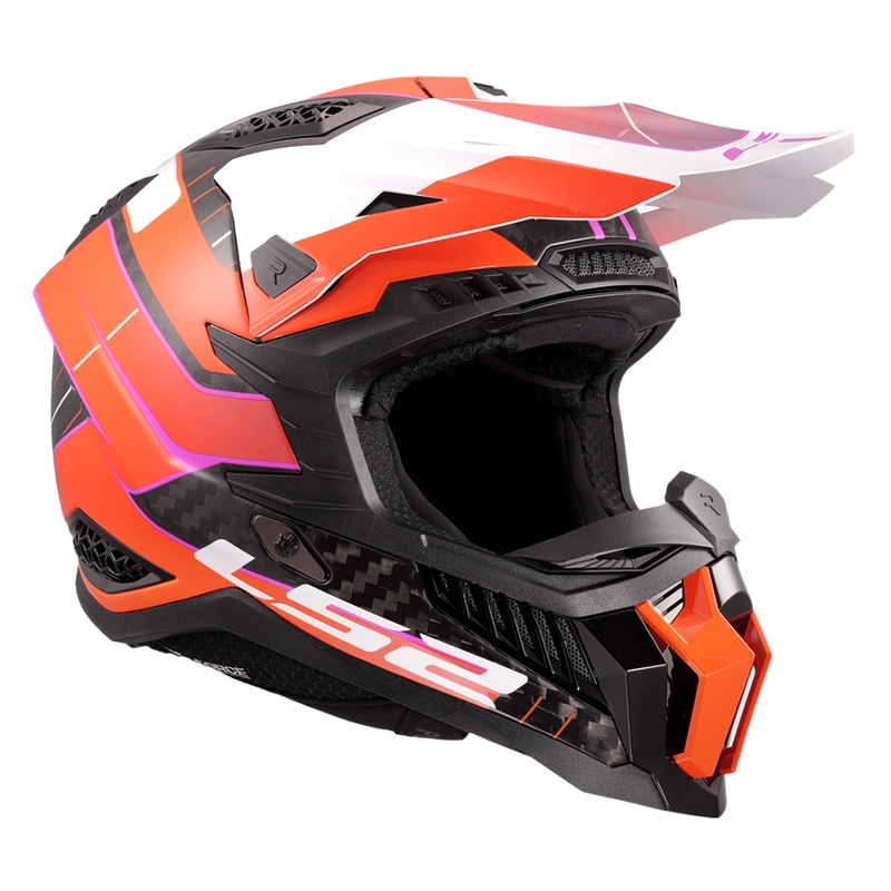 Casco de motocross LS2 MX703 X-Force Galuo naranja