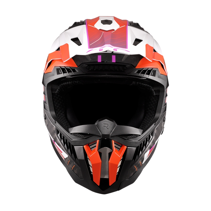 Casco de motocross LS2 MX703 X-Force Galuo naranja