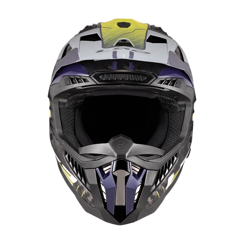 Casco de motocross LS2 MX703 X-Force Galuo gris-amarillo fluo