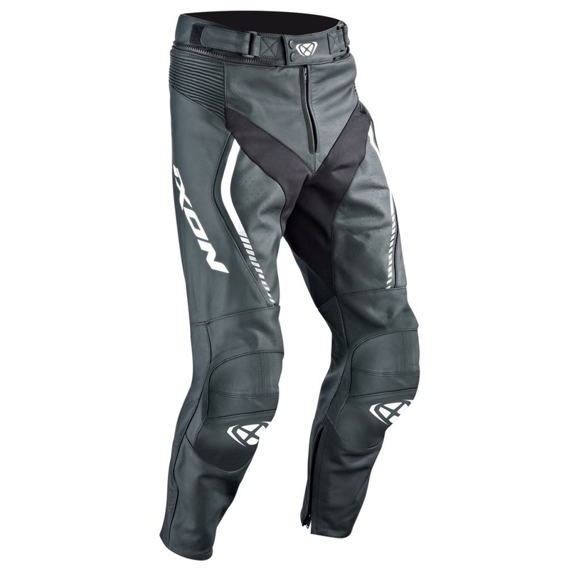 Kalhoty na motorku IXON Fighter černo-bílé