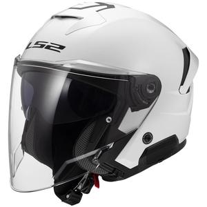 Casco de moto abierto LS2 OF618 Verso II Blanco sólido