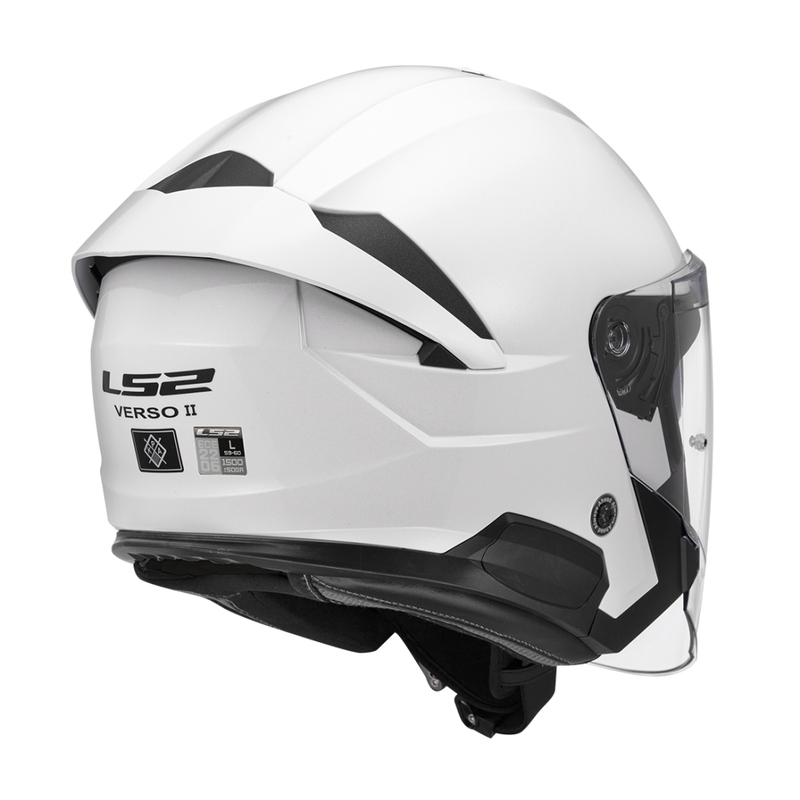 Casco de moto abierto LS2 OF618 Verso II Blanco sólido
