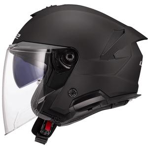 Casco de moto abierto LS2 OF618 Verso II Solid negro mate