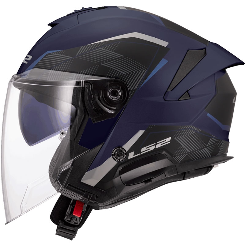 Casco de moto abierto LS2 OF618 Verso II Air azul oscuro