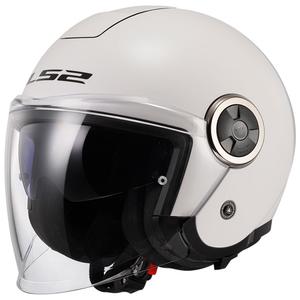 Casco de moto abierto LS2 OF620 Classy Solid blanco