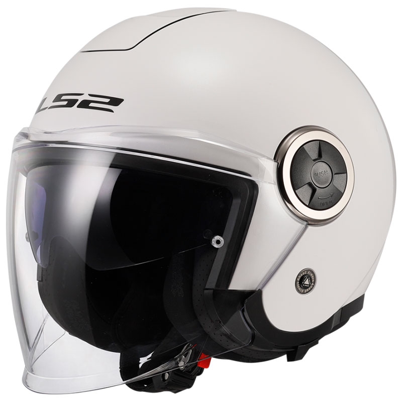 Casco de moto abierto LS2 OF620 Classy Solid blanco