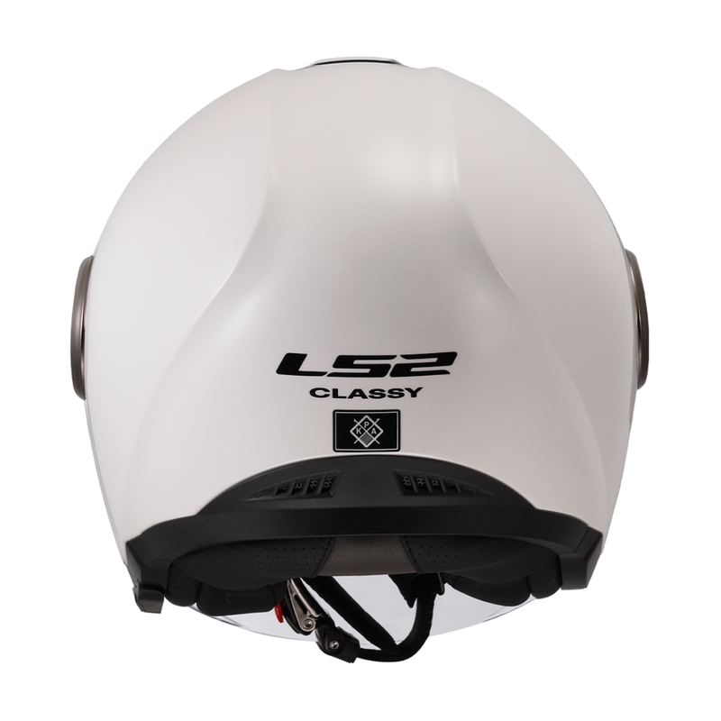 Casco de moto abierto LS2 OF620 Classy Solid blanco