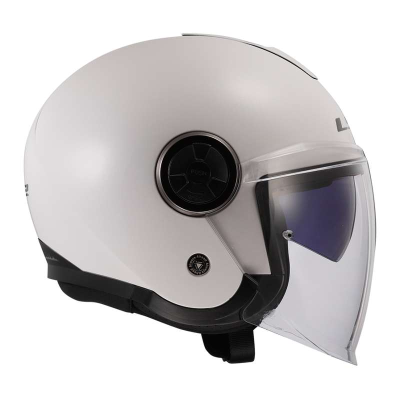 Casco de moto abierto LS2 OF620 Classy Solid blanco