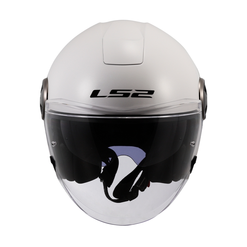 Casco de moto abierto LS2 OF620 Classy Solid blanco