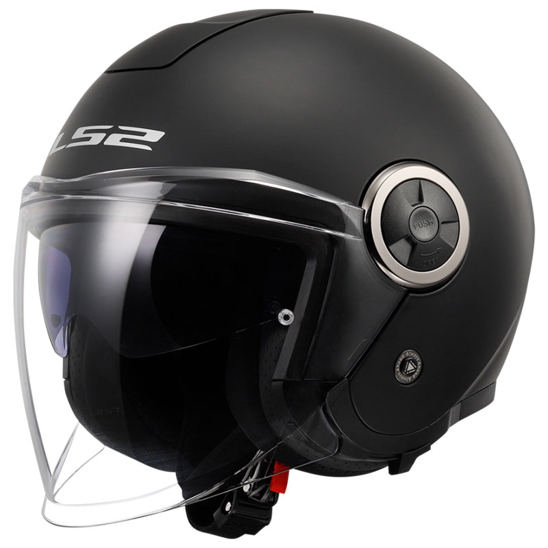 Casco de moto abierto LS2 OF620 Classy Solid negro mate