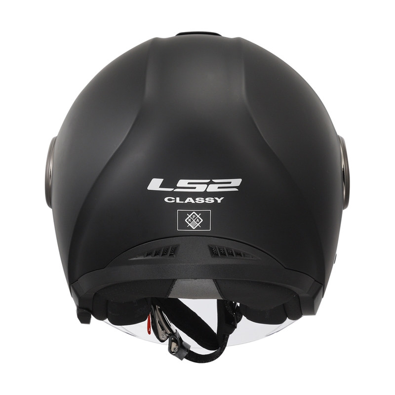 Casco de moto abierto LS2 OF620 Classy Solid negro mate