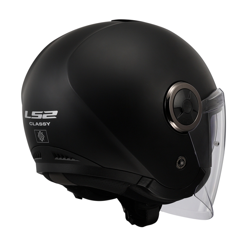 Casco de moto abierto LS2 OF620 Classy Solid negro mate
