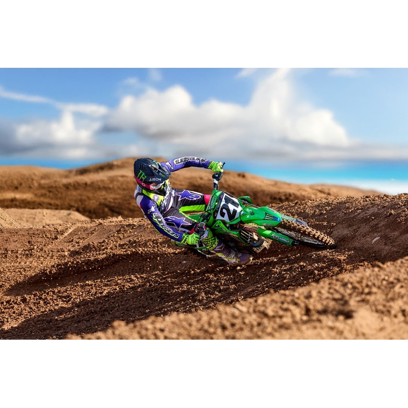 Camiseta de motocross Alpinestars Supertech SX edición limitada Dirt Studios blanco-violeta-rosa-amarillo fluo
