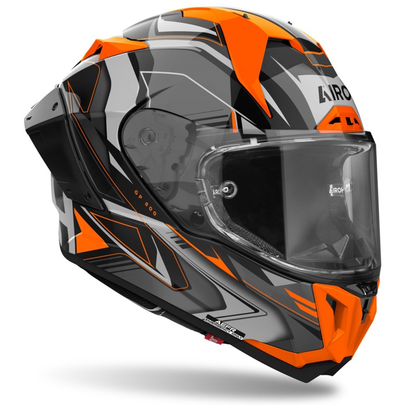 Casco integral para moto Airoh GP800 Must color naranja