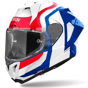 Casco integral de moto Airoh GP800 Competition azul-rojo