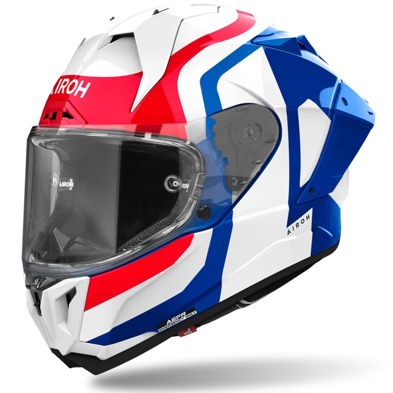 Casco integral de moto Airoh GP800 Competition azul-rojo